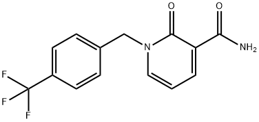 2-Oxo-1-[4-(trifluoromethyl)benzyl]-1,2-dihydro-3-pyridinecarboxamide 结构式
