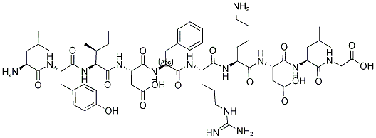 H-LEU-TYR-ILE-ASP-PHE-ARG-LYS-ASP-LEU-GLY-OH 结构式