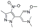 3-(DIMETHYLAMINO)-2-(1,3-DIMETHYL-4-NITRO-1H-PYRAZOL-5-YL)ACRYLALDEHYDE O-METHYLOXIME 结构式