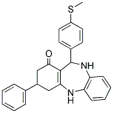 2,10-Diaza-9-(4-methylthiophenyl)-5-phenyltricyclo[9.4.0.0(3,8)]pentadeca-1(11),3(8),12,14-tetraen-7-one 结构式