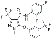 N-(2,4-DIFLUOROPHENYL)-1-METHYL-3-(TRIFLUOROMETHYL)-5-[3-(TRIFLUOROMETHYL)PHENOXY]-1H-PYRAZOLE-4-CARBOXAMIDE 结构式