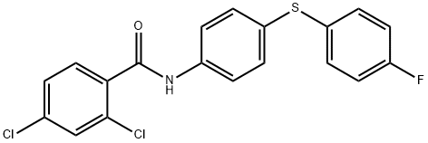 2,4-DICHLORO-N-(4-[(4-FLUOROPHENYL)SULFANYL]PHENYL)BENZENECARBOXAMIDE 结构式