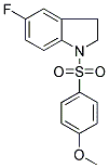 5-FLUORO-2,3-DIHYDRO-1-[(4-METHOXYPHENYL)SULPHONYL]-(1H)-INDOLE 结构式