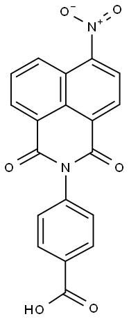 4-(6-NITRO-1,3-DIOXO-1H,3H-BENZO[DE]ISOQUINOLIN-2-YL)-BENZOIC ACID 结构式
