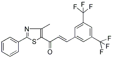 3-[3,5-DI(TRIFLUOROMETHYL)PHENYL]-1-(4-METHYL-2-PHENYL-1,3-THIAZOL-5-YL)PROP-2-EN-1-ONE 结构式
