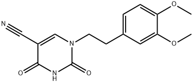 1-(3,4-Dimethoxyphenethyl)-2,4-dioxo-1,2,3,4-tetrahydro-5-pyrimidinecarbonitrile 结构式