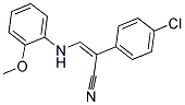 1-CYANO-1-(4-CHLOROPHENYL)-2-[(2-METHOXYPHENYL)AMINO]ETHENE 结构式