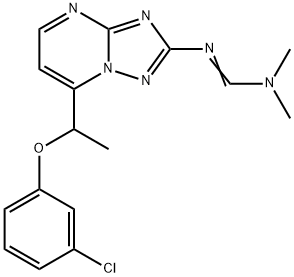 N'-(7-[1-(3-CHLOROPHENOXY)ETHYL][1,2,4]TRIAZOLO[1,5-A]PYRIMIDIN-2-YL)-N,N-DIMETHYLIMINOFORMAMIDE 结构式