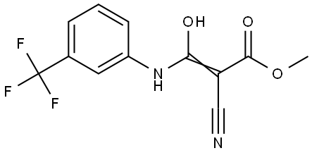Methyl-2-nitrilo-3-hydroxy-3-((3-(trifluoromethyl)phenyl)amino)prop-2-enoate 结构式