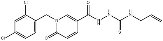 N-ALLYL-2-([1-(2,4-DICHLOROBENZYL)-6-OXO-1,6-DIHYDRO-3-PYRIDINYL]CARBONYL)-1-HYDRAZINECARBOTHIOAMIDE 结构式