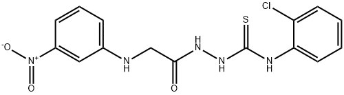 N-(2-Chlorophenyl)-2-[2-(3-nitroanilino)acetyl]-1-hydrazinecarbothioamide 结构式