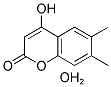4-Hydroxy-6,7-dimethylcoumarin monohydrate 结构式
