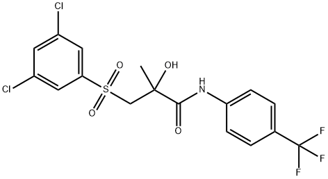3-[(3,5-Dichlorophenyl)sulfonyl]-2-hydroxy-2-methyl-N-[4-(trifluoromethyl)phenyl]propanamide 结构式