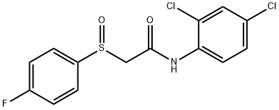 N-(2,4-DICHLOROPHENYL)-2-[(4-FLUOROPHENYL)SULFINYL]ACETAMIDE 结构式