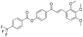4-[3-(2,3,4-TRIMETHOXYPHENYL)ACRYLOYL]PHENYL 4-(TRIFLUOROMETHYL)BENZOATE 结构式