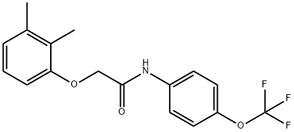 2-(2,3-DIMETHYLPHENOXY)-N-(4-(TRIFLUOROMETHOXY)PHENYL)ETHANAMIDE 结构式