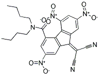 N4,N4-DIBUTYL-9-(DICYANOMETHYLIDENE)-2,5,7-TRINITRO-9H-FLUORENE-4-CARBOXAMIDE 结构式