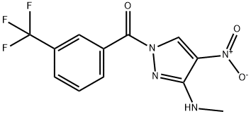 [3-(METHYLAMINO)-4-NITRO-1H-PYRAZOL-1-YL][3-(TRIFLUOROMETHYL)PHENYL]METHANONE 结构式