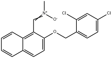 ((2-[(2,4-Dichlorobenzyl)oxy]-1-naphthyl)methylene)(methyl)ammoniumolate 结构式