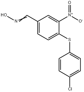 4-[(4-CHLOROPHENYL)SULFANYL]-3-NITROBENZENECARBALDEHYDE OXIME 结构式