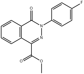 METHYL 3-(4-FLUOROPHENYL)-4-OXO-3,4-DIHYDRO-1-PHTHALAZINECARBOXYLATE 结构式