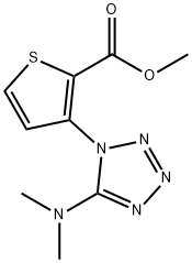 METHYL 3-[5-(DIMETHYLAMINO)-1H-1,2,3,4-TETRAAZOL-1-YL]-2-THIOPHENECARBOXYLATE 结构式