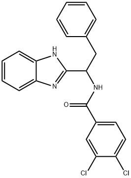 N-[1-(1H-1,3-BENZIMIDAZOL-2-YL)-2-PHENYLETHYL]-3,4-DICHLOROBENZENECARBOXAMIDE 结构式