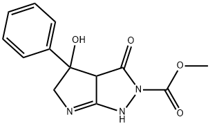 METHYL 4-HYDROXY-3-OXO-4-PHENYL-3A,4,5,6-TETRAHYDROPYRROLO[2,3-C]PYRAZOLE-2(3H)-CARBOXYLATE 结构式