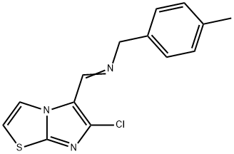 N-[(6-CHLOROIMIDAZO[2,1-B][1,3]THIAZOL-5-YL)METHYLENE](4-METHYLPHENYL)METHANAMINE 结构式