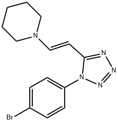 1-(2-[1-(4-BROMOPHENYL)-1H-TETRAAZOL-5-YL]VINYL)PIPERIDINE 结构式