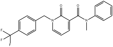 N-METHYL-2-OXO-N-PHENYL-1-[4-(TRIFLUOROMETHYL)BENZYL]-1,2-DIHYDRO-3-PYRIDINECARBOXAMIDE 结构式