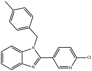 2-(6-氯吡啶-3-基)-1-(4-甲基苄基)-1H-苯并[D]咪唑 结构式