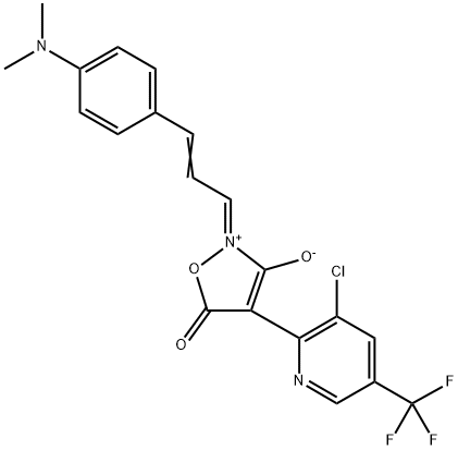 4-[3-CHLORO-5-(TRIFLUOROMETHYL)-2-PYRIDINYL]-2-(3-[4-(DIMETHYLAMINO)PHENYL]-2-PROPENYLIDENE)-5-OXO-2,5-DIHYDROISOXAZOL-2-IUM-3-OLATE 结构式