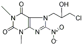 7-(3-Chloro-2-hydroxypropyl)-1,3-dimethyl-8-nitro-2,3,6,7-tetrahydro-1H-purine-2,6-dione 结构式