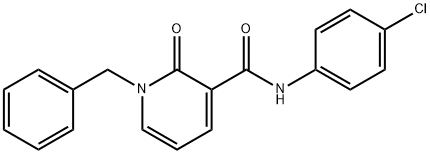 1-BENZYL-N-(4-CHLOROPHENYL)-2-OXO-1,2-DIHYDRO-3-PYRIDINECARBOXAMIDE 结构式