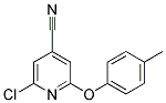 2-CHLORO-6-(4-METHYLPHENOXY)ISONICOTINONITRILE 结构式