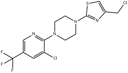 1-[4-(CHLOROMETHYL)-1,3-THIAZOL-2-YL]-4-[3-CHLORO-5-(TRIFLUOROMETHYL)-2-PYRIDINYL]PIPERAZINE 结构式