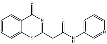 2-(4-Oxo-4H-1,3-benzothiazin-2-yl)-N-(3-pyridinyl)acetamide 结构式