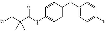 3-CHLORO-N-(4-[(4-FLUOROPHENYL)SULFANYL]PHENYL)-2,2-DIMETHYLPROPANAMIDE 结构式