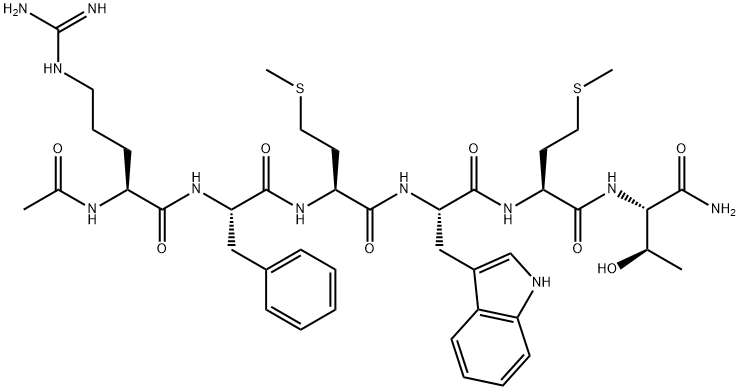 AC-ARG-PHE-MET-TRP-MET-ARG-NH2 结构式