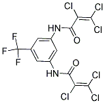 N1-[3-[(2,3,3-TRICHLOROACRYLOYL)AMINO]-5-(TRIFLUOROMETHYL)PHENYL]-2,3,3-TRICHLOROACRYLAMIDE 结构式