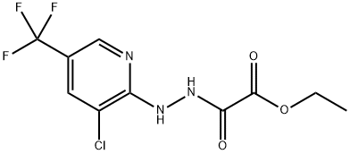 ETHYL 2-(2-[3-CHLORO-5-(TRIFLUOROMETHYL)-2-PYRIDINYL]HYDRAZINO)-2-OXOACETATE 结构式