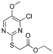 ETHYL 2-[(4-CHLORO-5-METHOXY-2-PYRIMIDINYL)SULFANYL]ACETATE 结构式