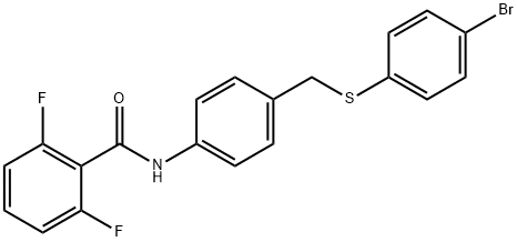 N-(4-([(4-BROMOPHENYL)SULFANYL]METHYL)PHENYL)-2,6-DIFLUOROBENZENECARBOXAMIDE 结构式