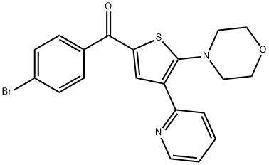 (4-Bromophenyl)[5-morpholino-4-(2-pyridinyl)-2-thienyl]methanone 结构式
