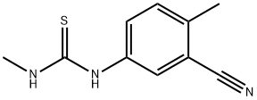N-(3-Cyano-4-methylphenyl)-N'-methylthiourea 结构式
