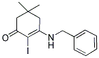 2-IODO-5,5-DIMETHYL-3-(BENZYLAMINO)CYCLOHEX-2-EN-1-ONE 结构式