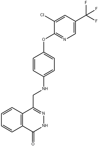 4-[(4-([3-CHLORO-5-(TRIFLUOROMETHYL)-2-PYRIDINYL]OXY)ANILINO)METHYL]-1(2H)-PHTHALAZINONE 结构式