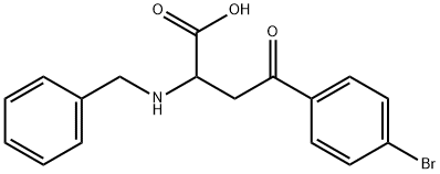 2-(Benzylamino)-4-(4-bromophenyl)-4-oxobutanoic acid 结构式