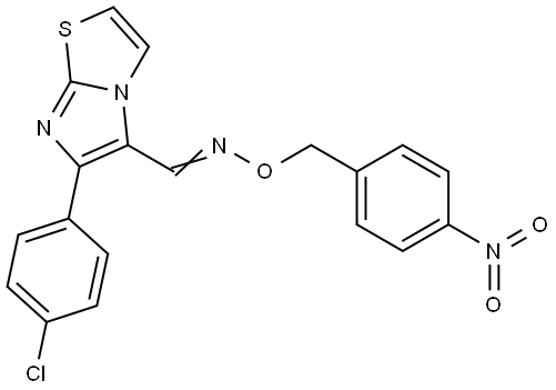 6-(4-Chlorophenyl)imidazo[2,1-b][1,3]thiazole-5-carbaldehyde O-(4-nitrobenzyl)oxime 结构式